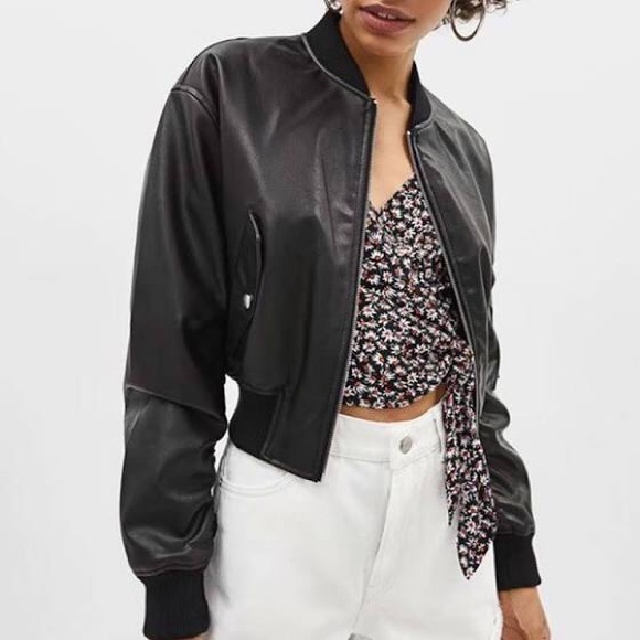 New Look Jackets & Coats Like New Vegan Leather Warm Winter Bomber